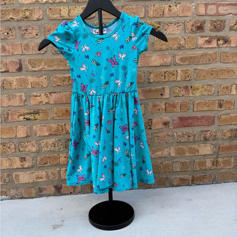 Dot Dot Smile Teal Butterfly Dress